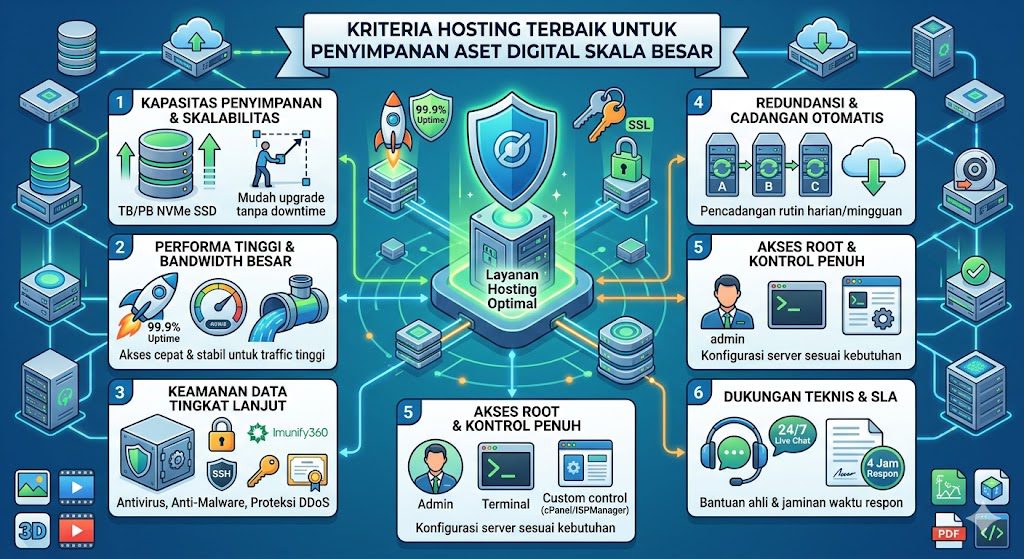 Kriteria Hosting Terbaik untuk Penyimpanan Aset Digital Skala Besa