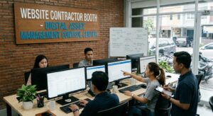 Website Kontraktor Booth Pusat Kendali Manajemen Aset Digital